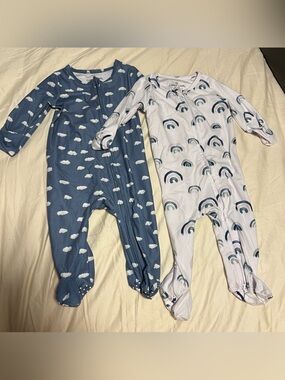 Caden Lane Zipper Footie Sleepers 0-3 (set of two)